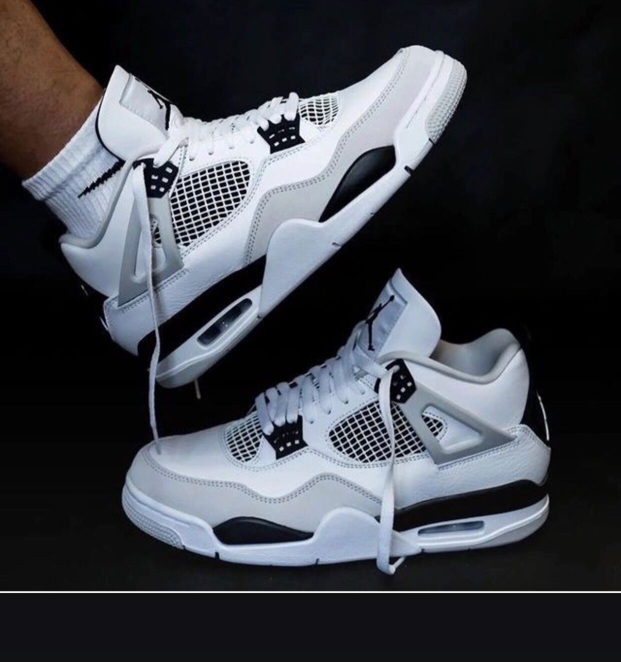 JORDAN 4 RETRO WHITE/GREY