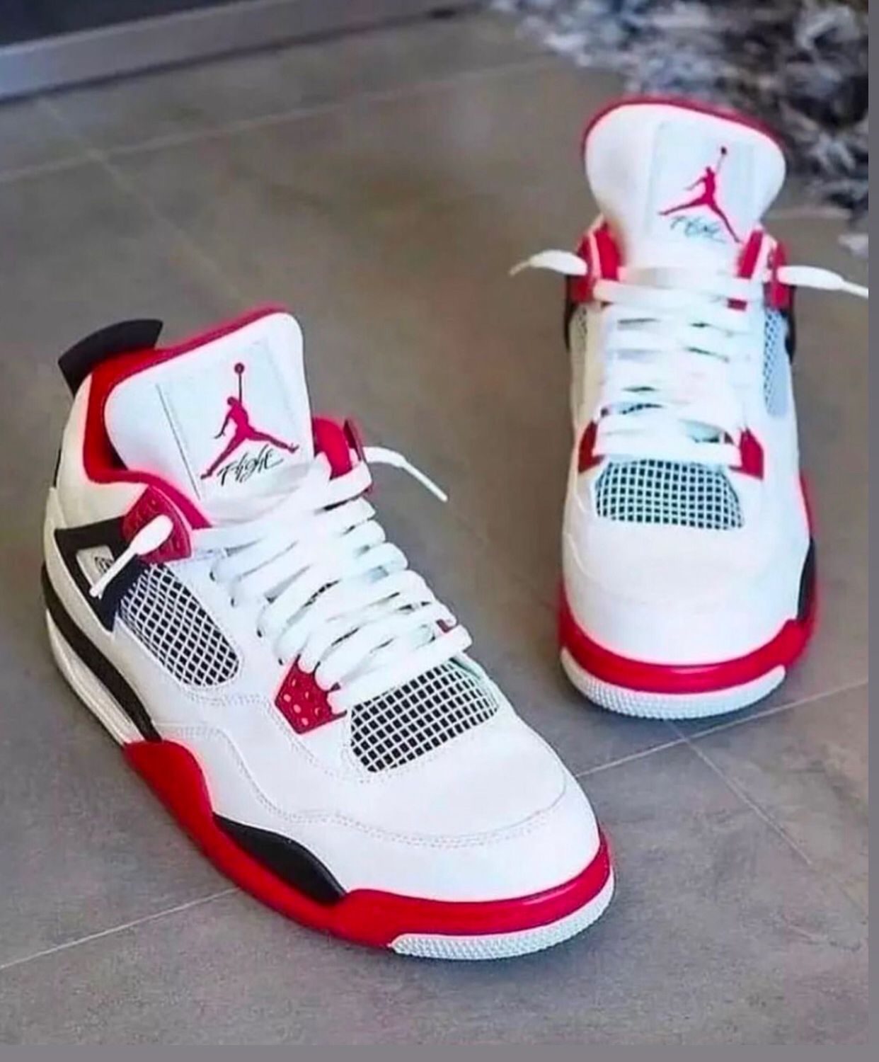 JORDAN 4 WHITE/RED